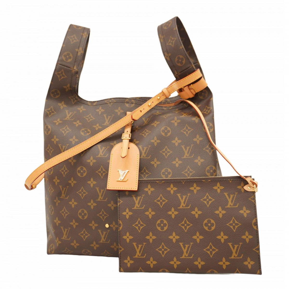 【5pa0938-h】ルイヴィトン ハンドバッグ モノグラム アトランティスGM M46817 ブラウン 2wayバッグ【中古】レディース