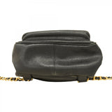 【5pa0953-h】シャネル リュック・デイパック キャビアスキン ブラック ゴールド金具【中古】レディース