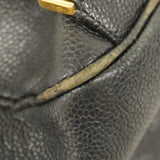 【5pa0953-h】シャネル リュック・デイパック キャビアスキン ブラック ゴールド金具【中古】レディース