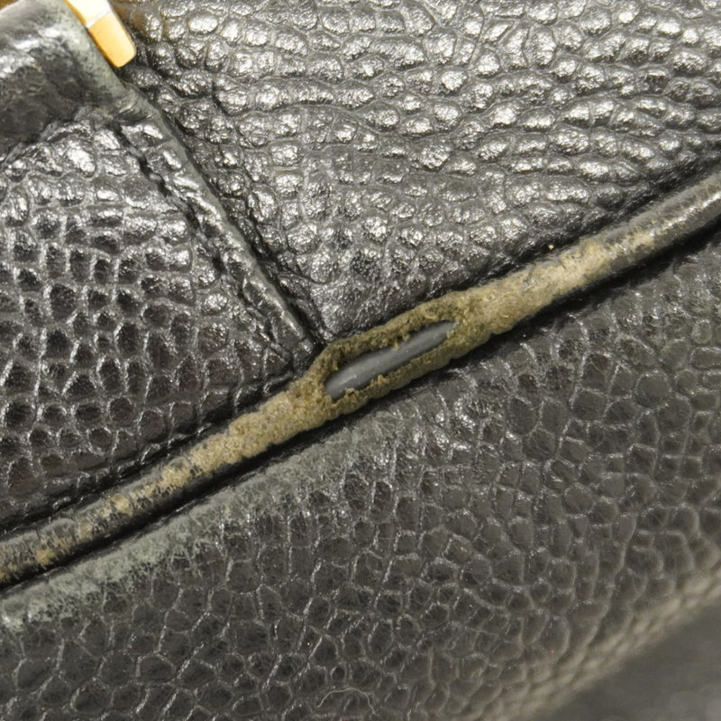 【5pa0953-h】シャネル リュック・デイパック キャビアスキン ブラック ゴールド金具【中古】レディース