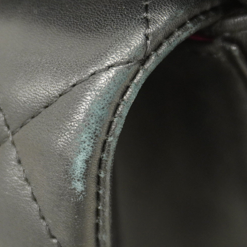 【5pa0954-h】シャネル トートバッグ カンボン マルチポケット ラムスキン ブラック シルバー金具【中古】レディース