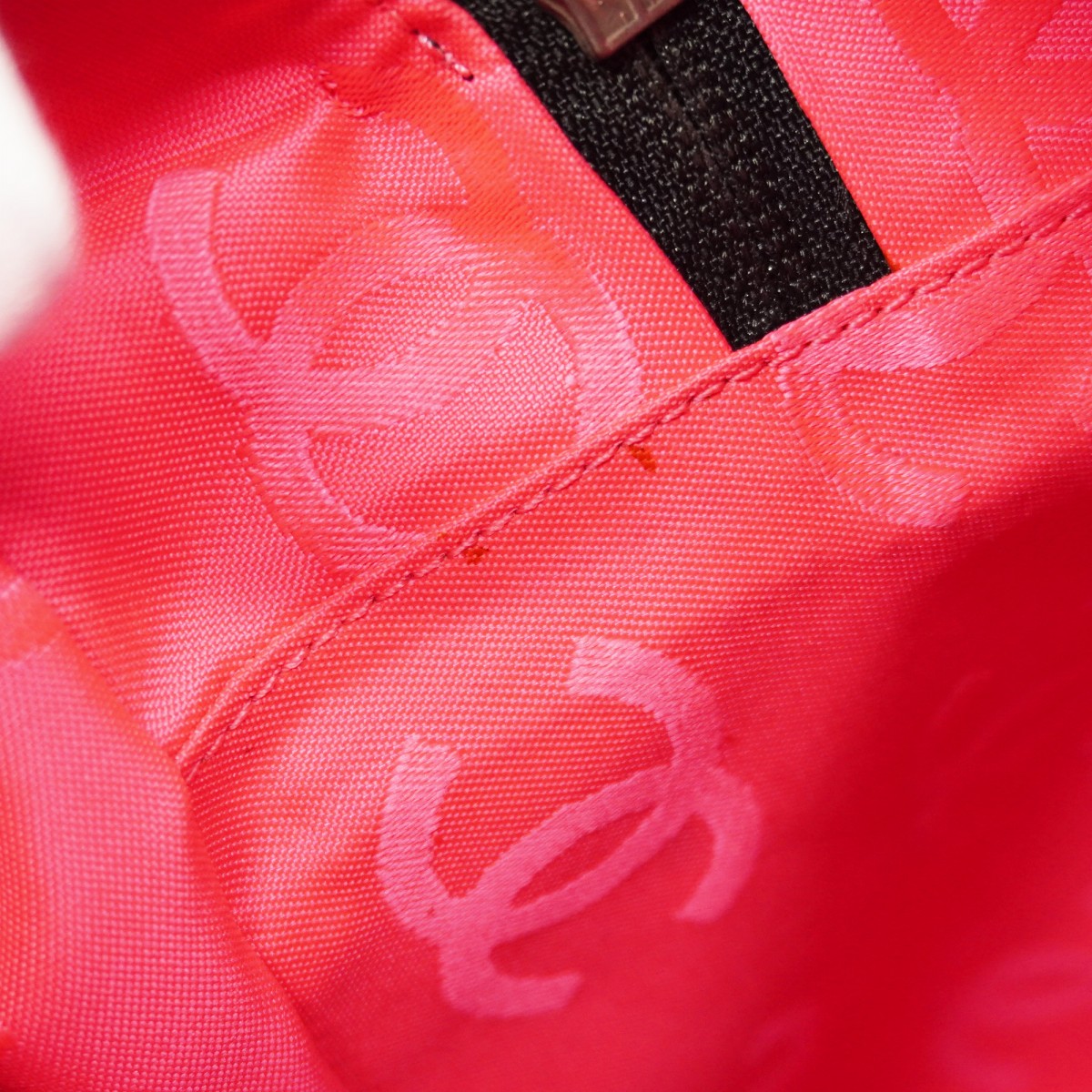 【5pa0954-h】シャネル トートバッグ カンボン マルチポケット ラムスキン ブラック シルバー金具【中古】レディース