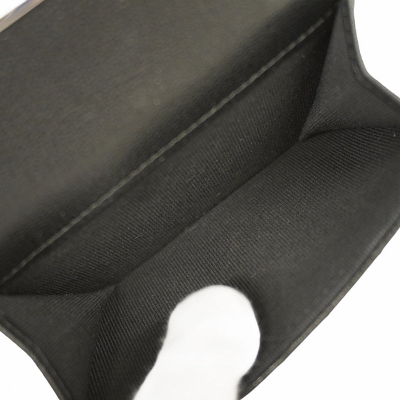 【5pa0955-h】シャネル 三つ折り財布 マトラッセ キャビアスキン ブラック シルバー金具【中古】レディース