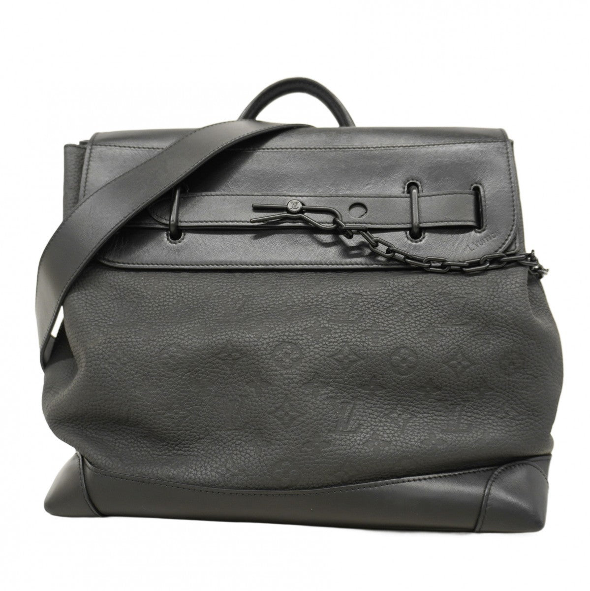 【5pa0956-h】ルイヴィトン ハンドバッグ トリヨン スティーマーPM M55701 ブラック 2wayバッグ【中古】メンズ