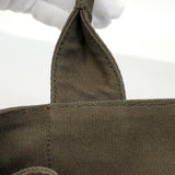 【5pa0968-h】プラダ トートバッグ カナパ キャンバス グリーン ゴールド金具【中古】レディース