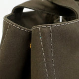 【5pa0968-h】プラダ トートバッグ カナパ キャンバス グリーン ゴールド金具【中古】レディース