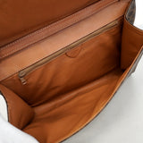 【5pa0969-h】セリーヌ ショルダーバッグ マカダム PVC ブラウン ゴールド金具【中古】レディース