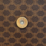 【5pa0969-h】セリーヌ ショルダーバッグ マカダム PVC ブラウン ゴールド金具【中古】レディース