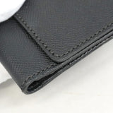 【5pa0970-h】シャネル 三つ折り財布 レザー ブラック ゴールド金具【中古】レディース