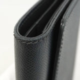 【5pa0970-h】シャネル 三つ折り財布 レザー ブラック ゴールド金具【中古】レディース