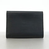 【5pa0970-h】シャネル 三つ折り財布 レザー ブラック ゴールド金具【中古】レディース