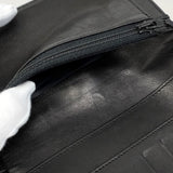 【5pa0970-h】シャネル 三つ折り財布 レザー ブラック ゴールド金具【中古】レディース