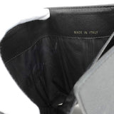 【5pa0970-h】シャネル 三つ折り財布 レザー ブラック ゴールド金具【中古】レディース