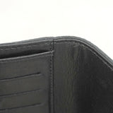 【5pa0970-h】シャネル 三つ折り財布 レザー ブラック ゴールド金具【中古】レディース