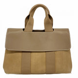 【5pa0984】エルメス トートバッグ ヴァルパライソPM トワルシェブロン エトゥープ シルバー金具【中古】レディース