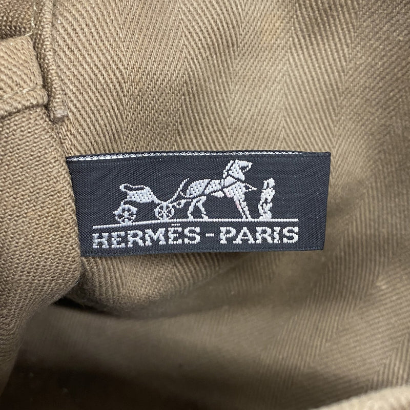 【5pa0984】エルメス トートバッグ ヴァルパライソPM トワルシェブロン エトゥープ シルバー金具【中古】レディース