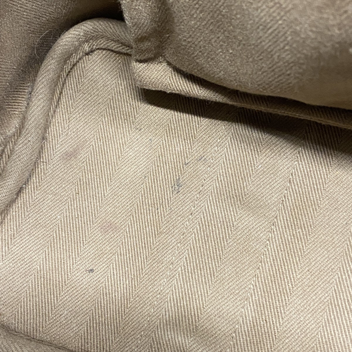 【5pa0984】エルメス トートバッグ ヴァルパライソPM トワルシェブロン エトゥープ シルバー金具【中古】レディース