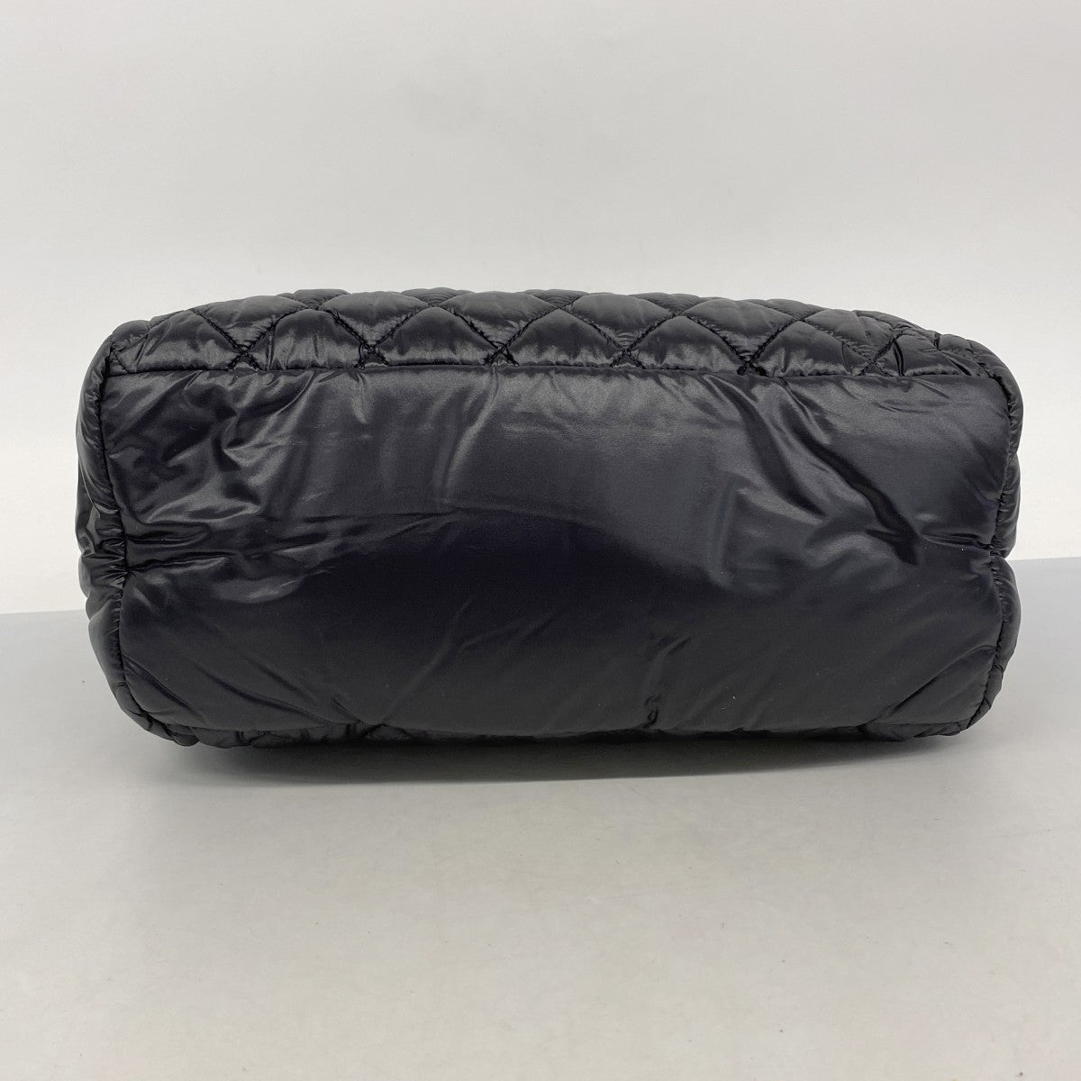 【5pa0985】シャネル ハンドバッグ コココクーン ナイロン ブラック シルバー金具【中古】レディース