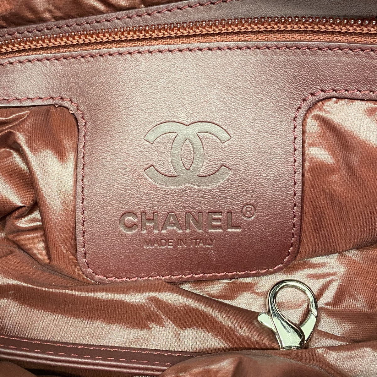 【5pa0985】シャネル ハンドバッグ コココクーン ナイロン ブラック シルバー金具【中古】レディース