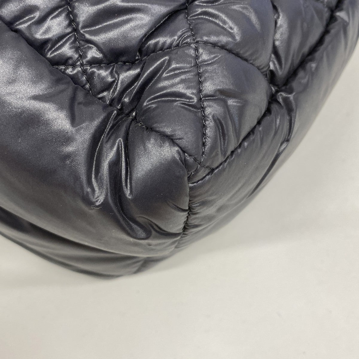 【5pa0985】シャネル ハンドバッグ コココクーン ナイロン ブラック シルバー金具【中古】レディース