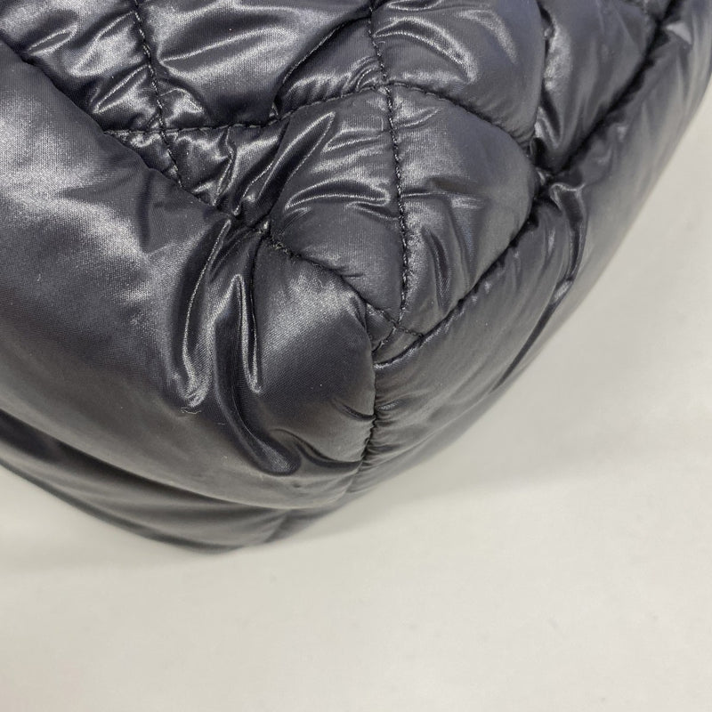 【5pa0985】シャネル ハンドバッグ コココクーン ナイロン ブラック シルバー金具【中古】レディース