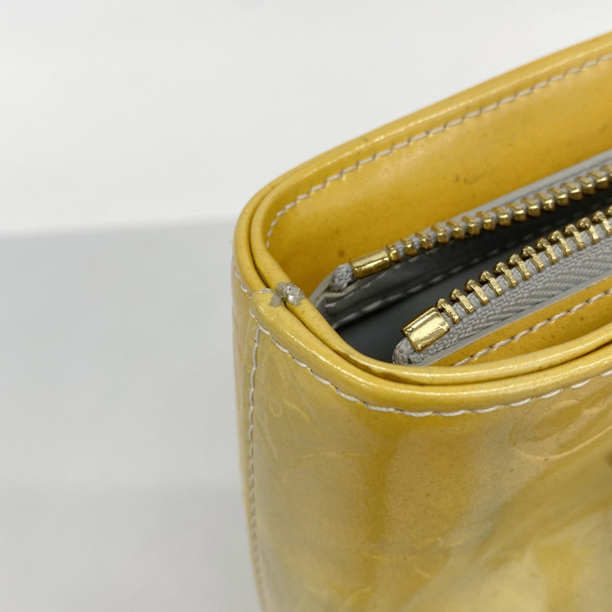 【5pa0987】ルイヴィトン トートバッグ ヴェルニ ヒューストン M91053 グリ【中古】レディース