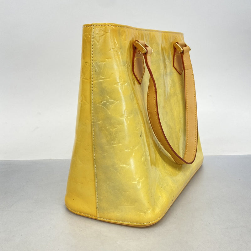 【5pa0987】ルイヴィトン トートバッグ ヴェルニ ヒューストン M91053 グリ【中古】レディース