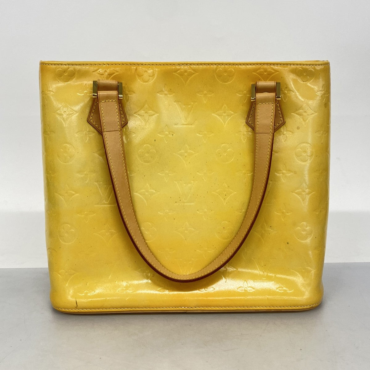 【5pa0987】ルイヴィトン トートバッグ ヴェルニ ヒューストン M91053 グリ【中古】レディース