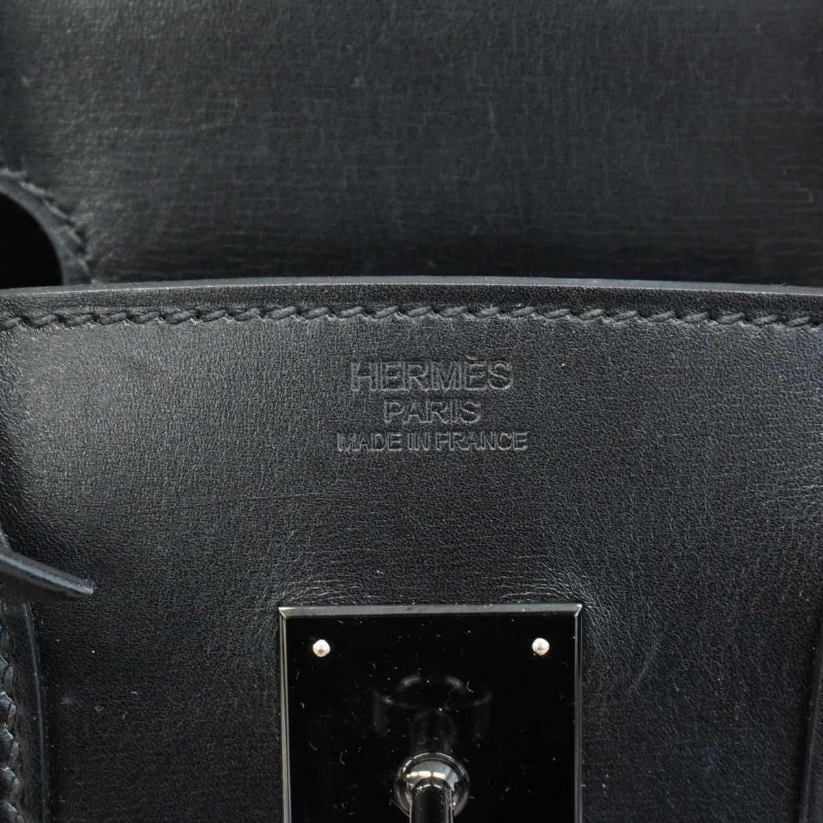 【5pa1222-g-h】エルメス ハンドバッグ バーキン30 ボックスカーフ ソーブラック □N刻印【中古】