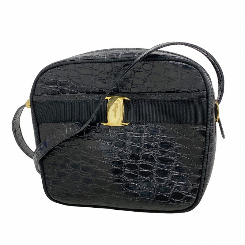 5pa1291】サルヴァトーレフェラガモ ショルダーバッグ ヴァラ レザー