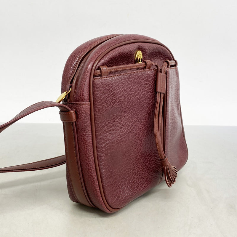 5pa1313】カルティエ ショルダーバッグ マスト レザー ボルドー