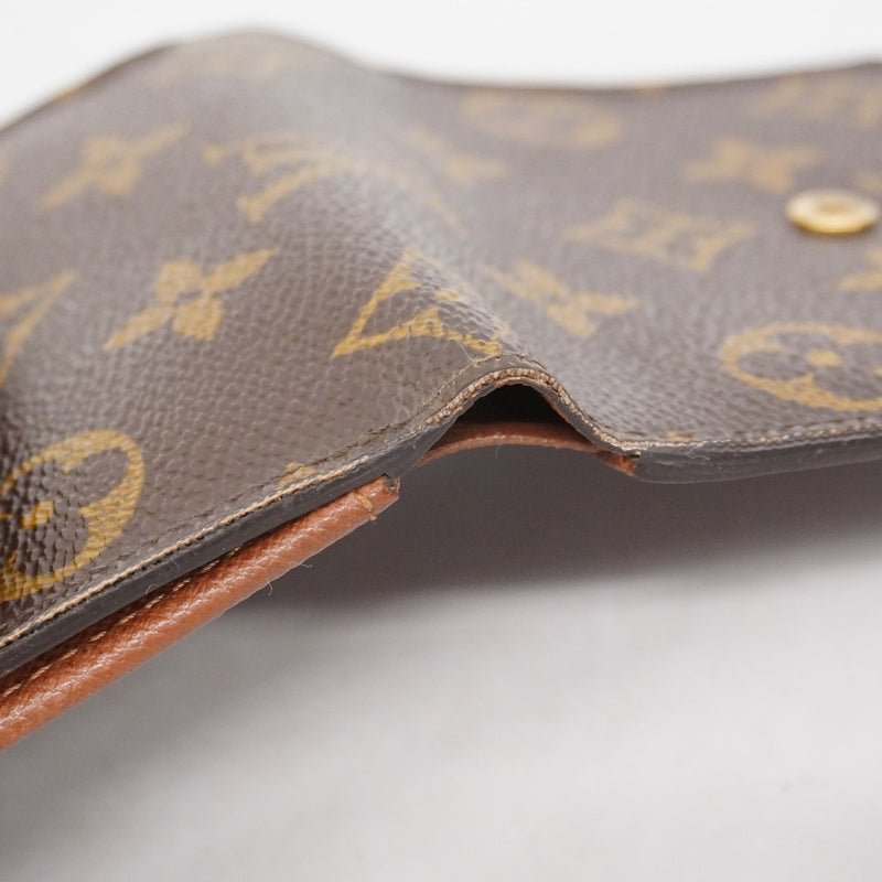 5pa1373】ルイヴィトン 三つ折り財布 モノグラム ポルトモネビエカルト