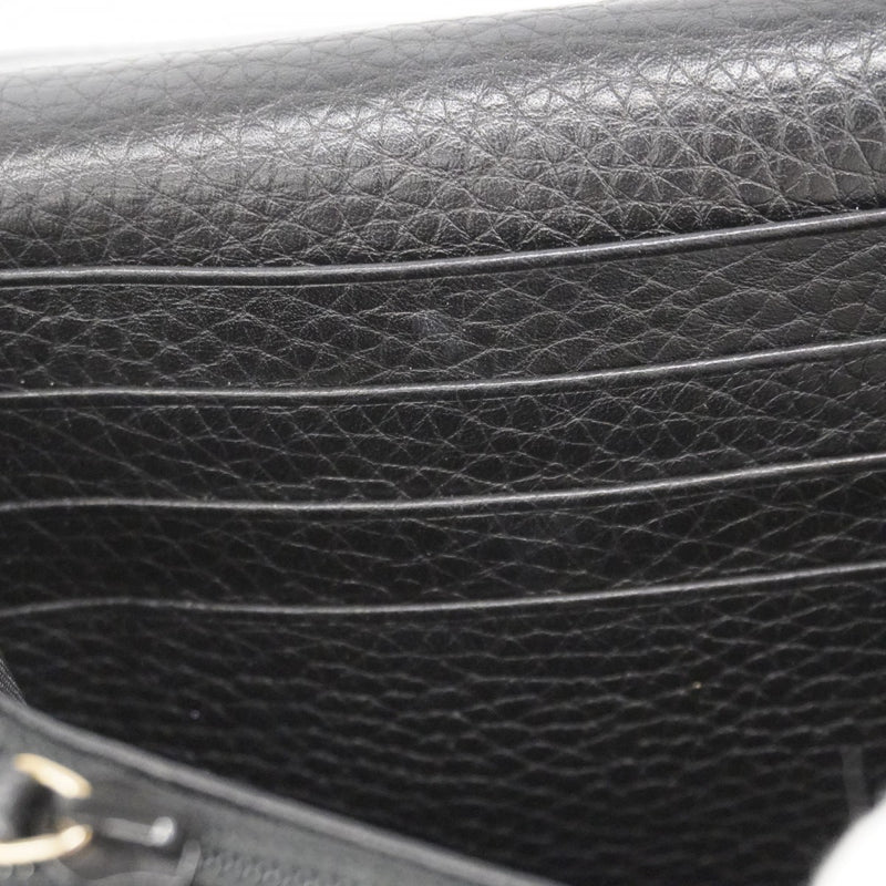 5pa1406】グッチ 長財布 GGマーモント 400586 レザー ブラック