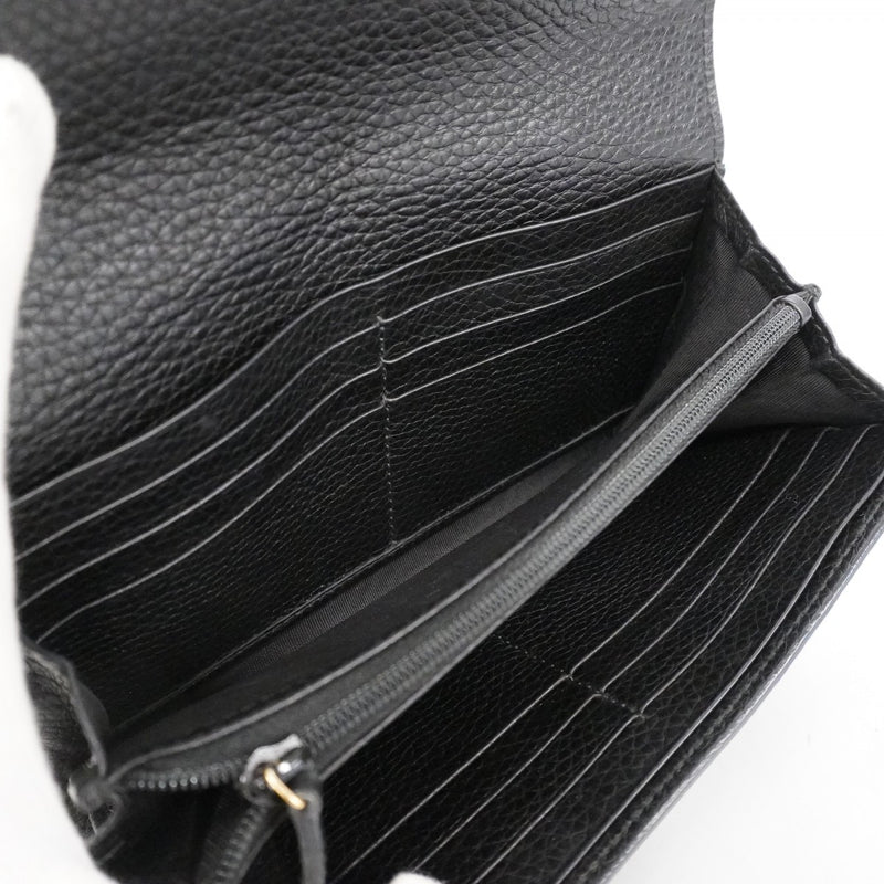 5pa1406】グッチ 長財布 GGマーモント 400586 レザー ブラック