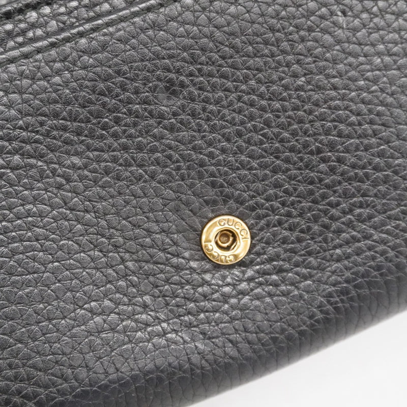 5pa1406】グッチ 長財布 GGマーモント 400586 レザー ブラック