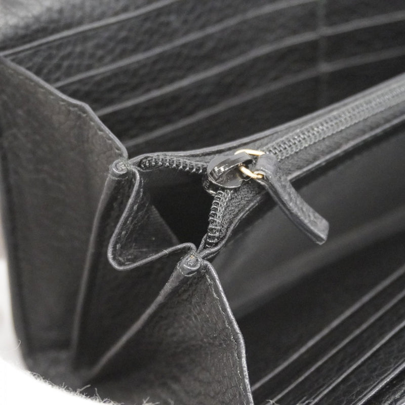 5pa1406】グッチ 長財布 GGマーモント 400586 レザー ブラック