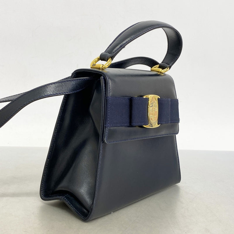 5pb1648】サルヴァトーレフェラガモ ハンドバッグ ヴァラ レザー