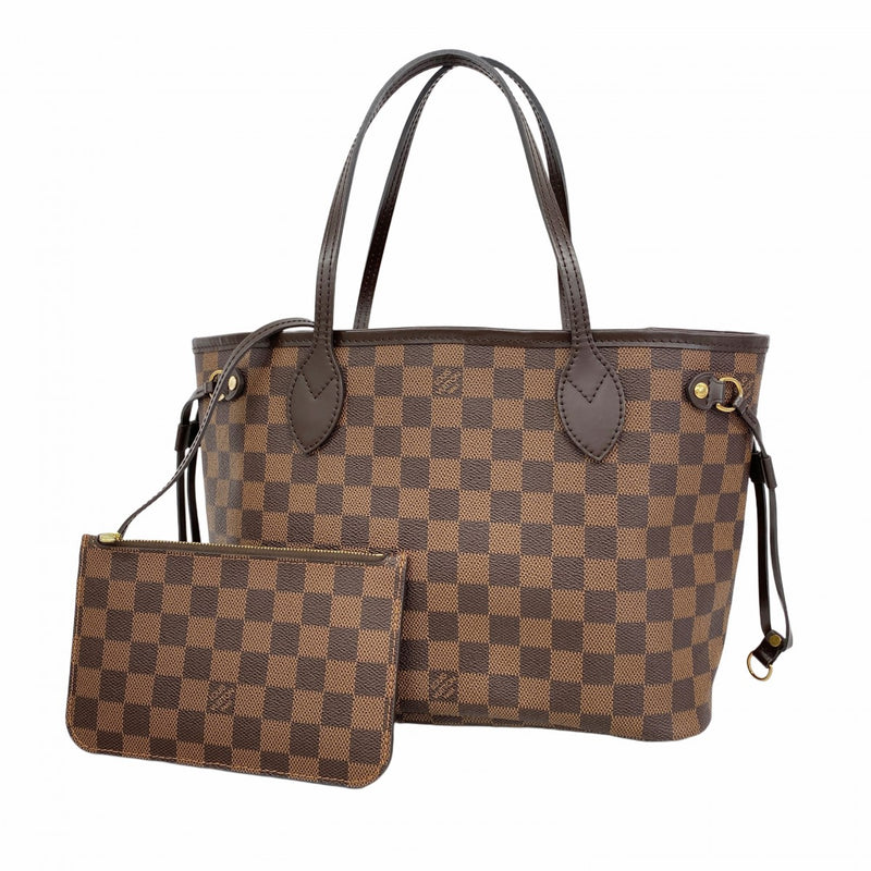 ダミエパターン ブラック バッグ　中古 5pb1652】ルイヴィトン トートバッグ ダミエ ネヴァーフルPM N41359
