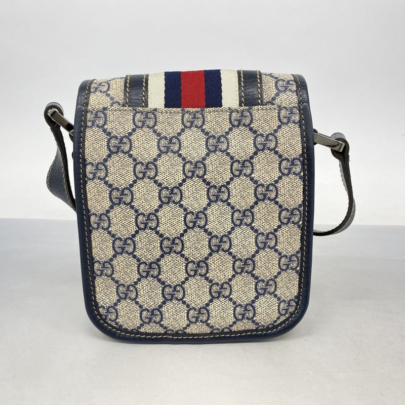 グッチ ショルダーバッグ GGスプリーム シェリーライン PVC ネイビー 5pb1691】グッチ ショルダーバッグ GGスプリーム/シェリーライン