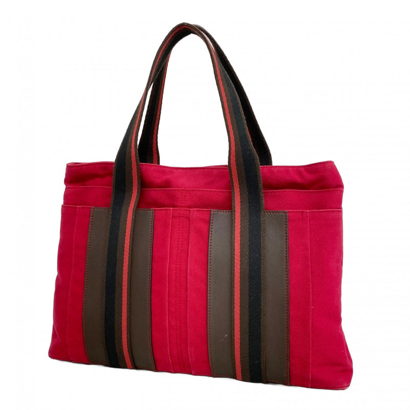 5pb1755】エルメス トートバッグ トロカホリゾンタルMM キャンバス