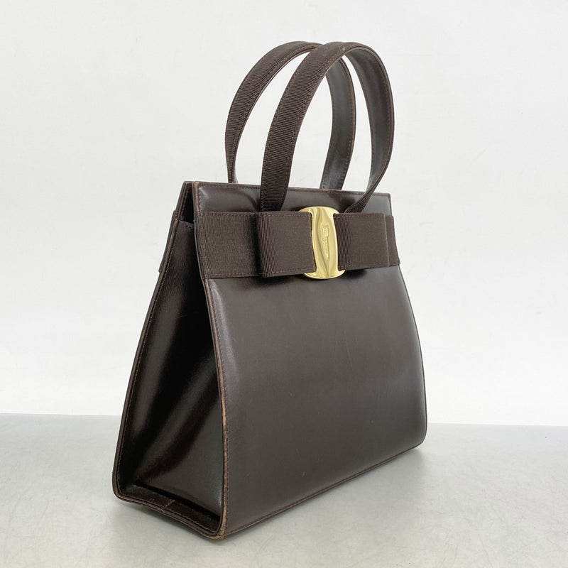 5pb1756】サルヴァトーレフェラガモ ハンドバッグ ヴァラ レザー