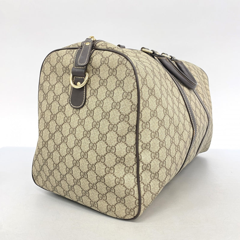 5pb2192】グッチ ボストンバッグ GGスプリーム 206501 PVC ブラウン