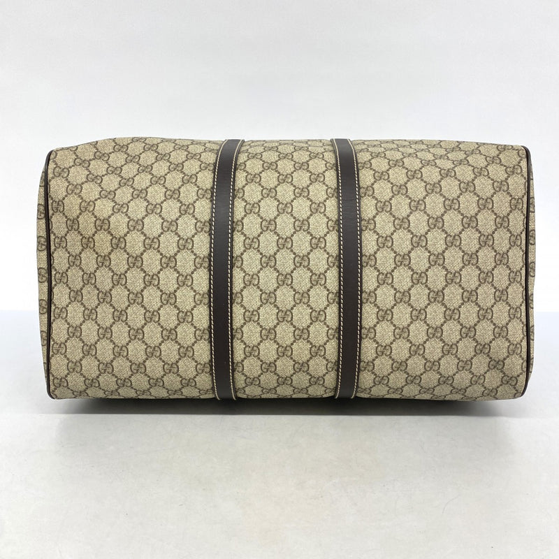 5pb2192】グッチ ボストンバッグ GGスプリーム 206501 PVC ブラウン