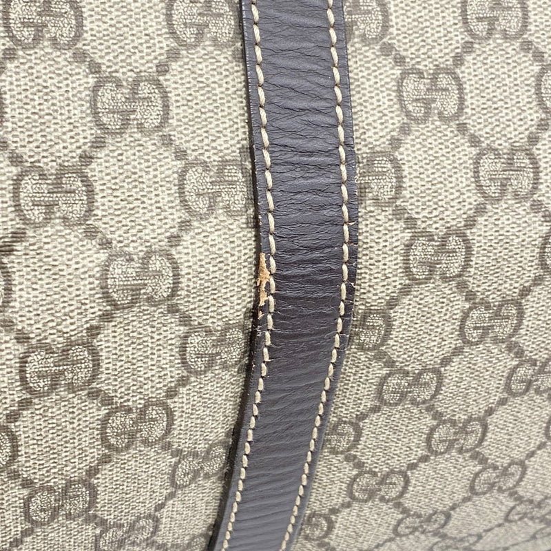 5pb2192】グッチ ボストンバッグ GGスプリーム 206501 PVC ブラウン