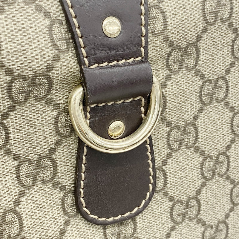 希少ネイビー【GUCCI】ボストンバッグ　GGスプリーム PVC ゴールド金具 希少ネイビー【GUCCI】ボストンバッグ GGスプリーム PVC ゴールド金具