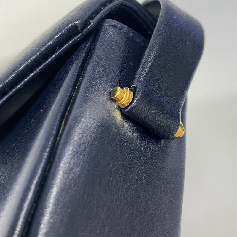 5pb2231】カルティエ ショルダーバッグ サファイア レザー ネイビー