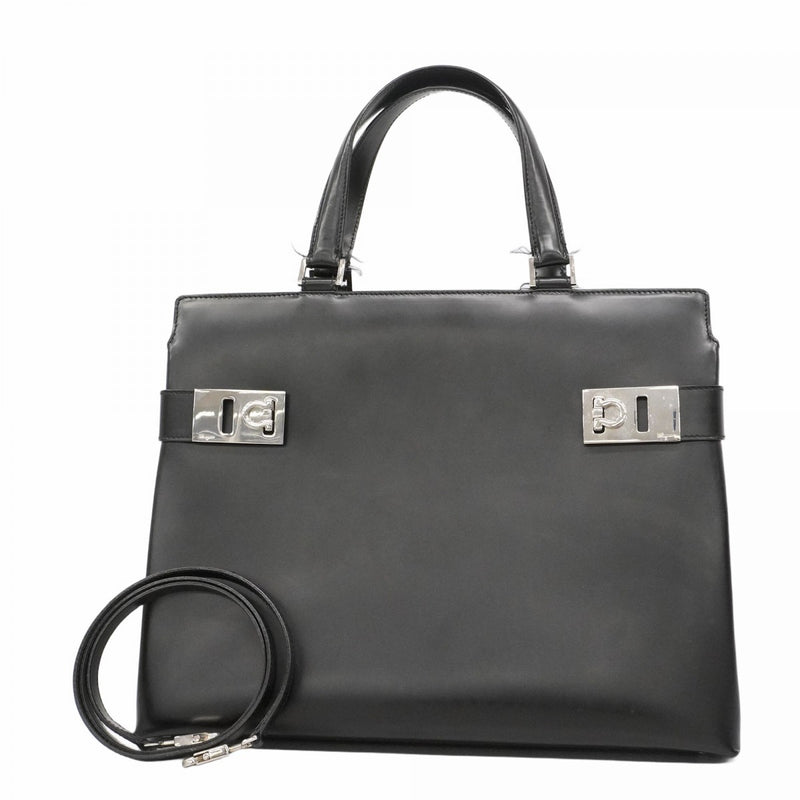 5pb2459】サルヴァトーレフェラガモ ハンドバッグ ガンチーニ レザー