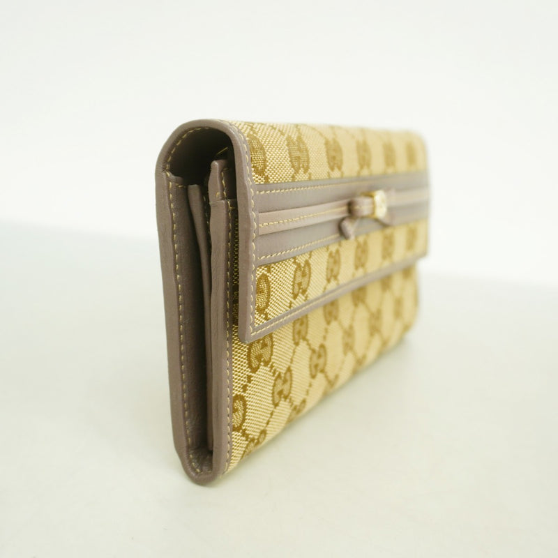 5pb2698】グッチ 長財布 GGキャンバス 256998 キャンバス ブラウン