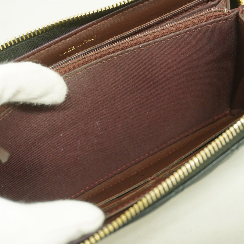 5pb2708-h】シャネル 長財布 マトラッセ ラムスキン ブラック ゴールド