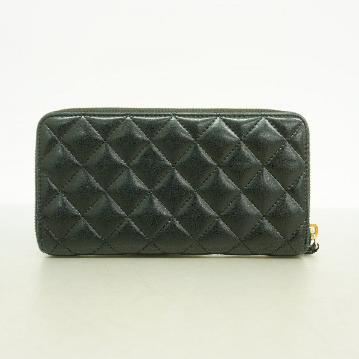 5pb2708-h】シャネル 長財布 マトラッセ ラムスキン ブラック ゴールド